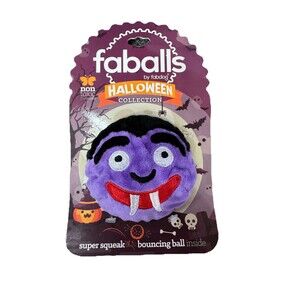 Fabdog Faball Small Black Plush Dog Toy Super Squeaker Ball NWT
